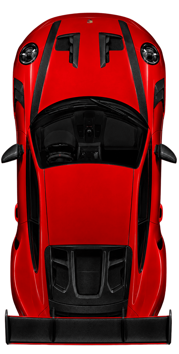Porsche 992 GT3RS in Red with carbon fibre modifications